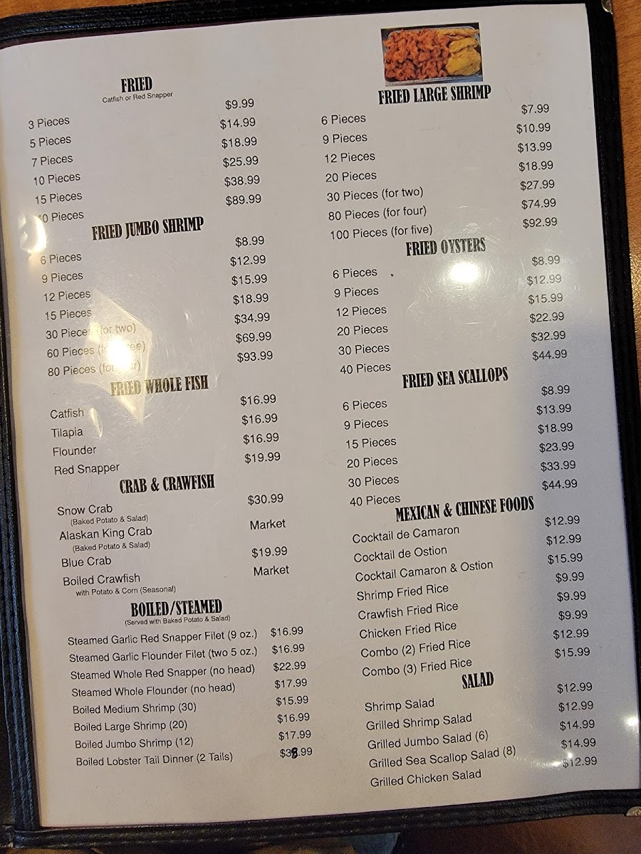 Texas Seafood & Steakhouse Menu - Image 2